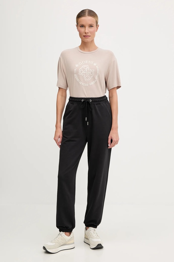 Μπλουζάκι Guess CARLA V5YI05.KCOA2 μπεζ AW25
