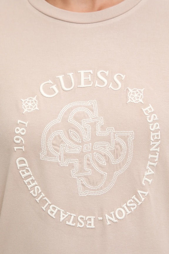 Μπλουζάκι Guess CARLA V5YI05.KCOA2 μπεζ