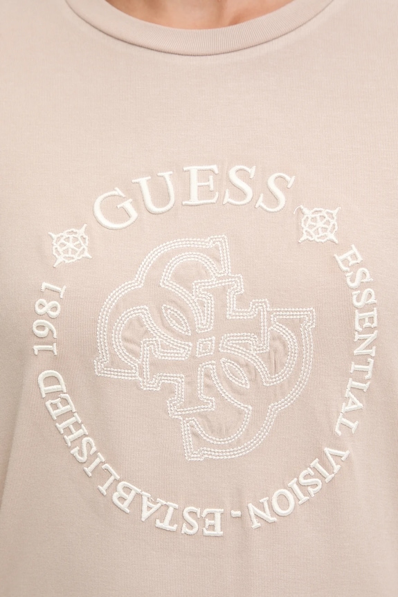 Μπλουζάκι Guess CARLA V5YI05.KCOA2 μπεζ
