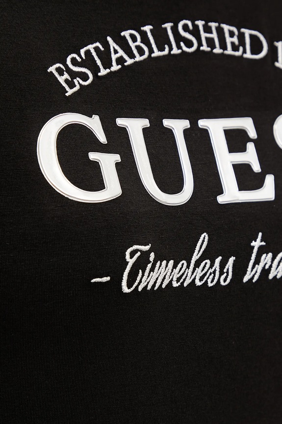 Guess t-shirt bawełniany NINA V5YI12.J1314 czarny