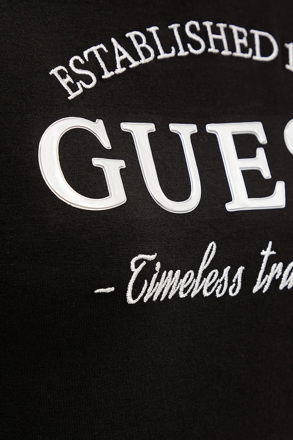 Guess t-shirt bawełniany NINA V5YI12.J1314 czarny