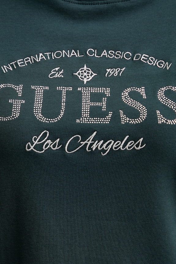 Μπλουζάκι Guess MARINA V5YI13.J1314 πράσινο