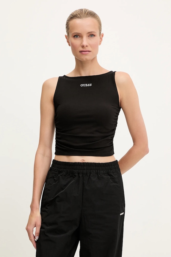 Guess top NINA applique nero V5YP00.J1314