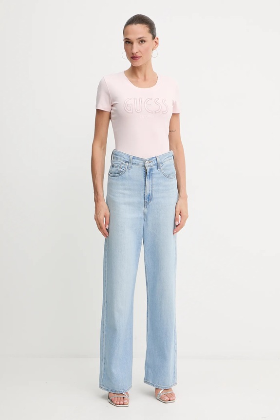 Μπλουζάκι Guess W5YI05.J1314 ροζ AW25