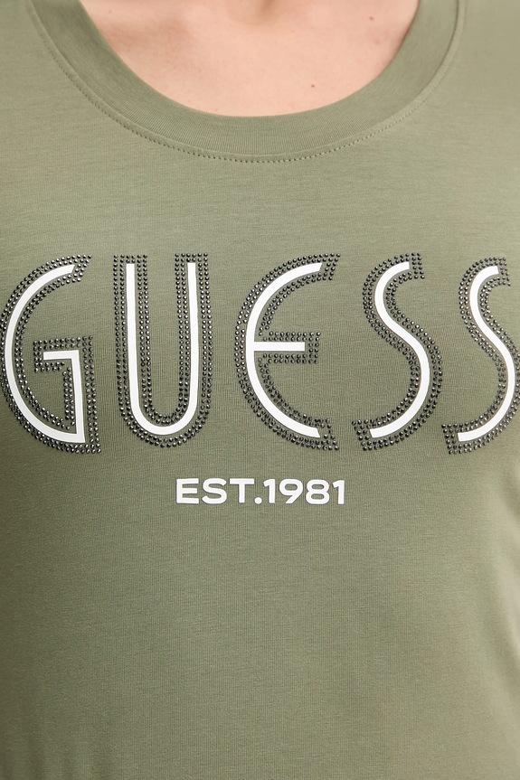 Kratka majica Guess W5YI05.J1314 zelena