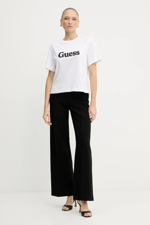 Guess t-shirt bawełniany W5YI07.I3Z14 biały AW25