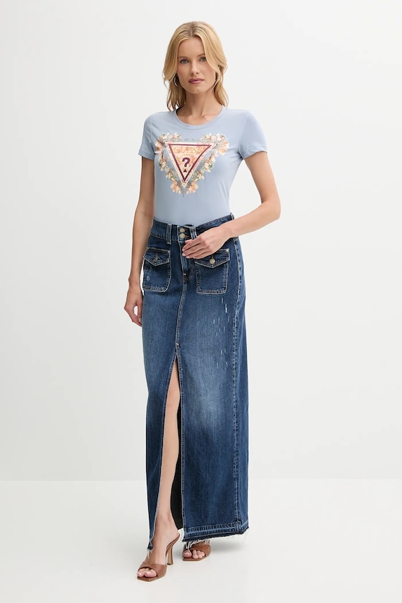 Guess t-shirt W5YI08.J1314 niebieski AW25