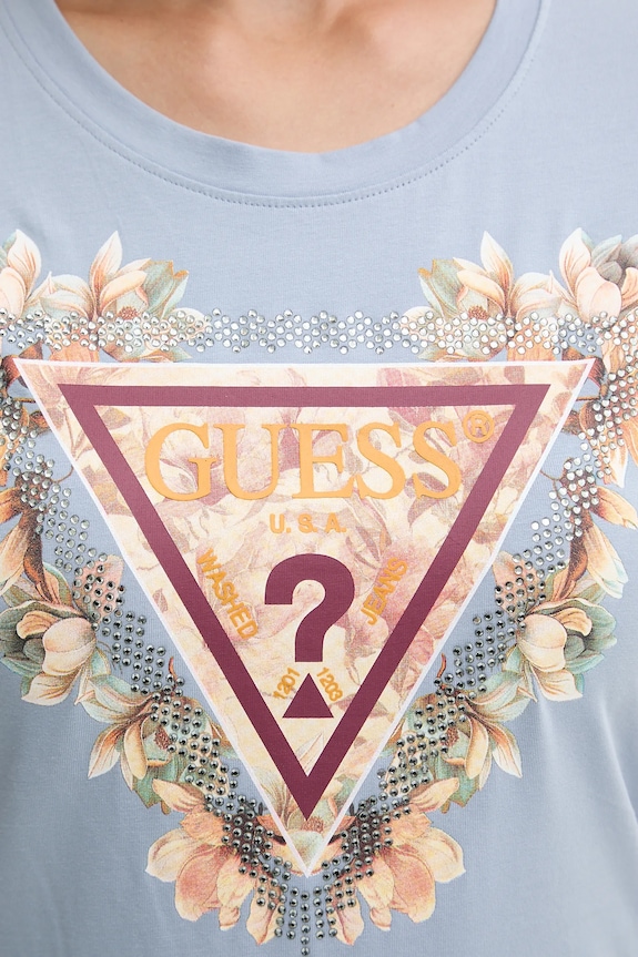 Guess t-shirt W5YI08.J1314 niebieski