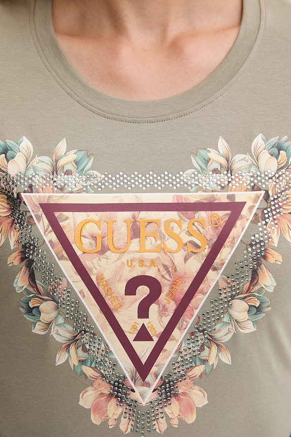 Guess t-shirt W5YI08.J1314 zielony