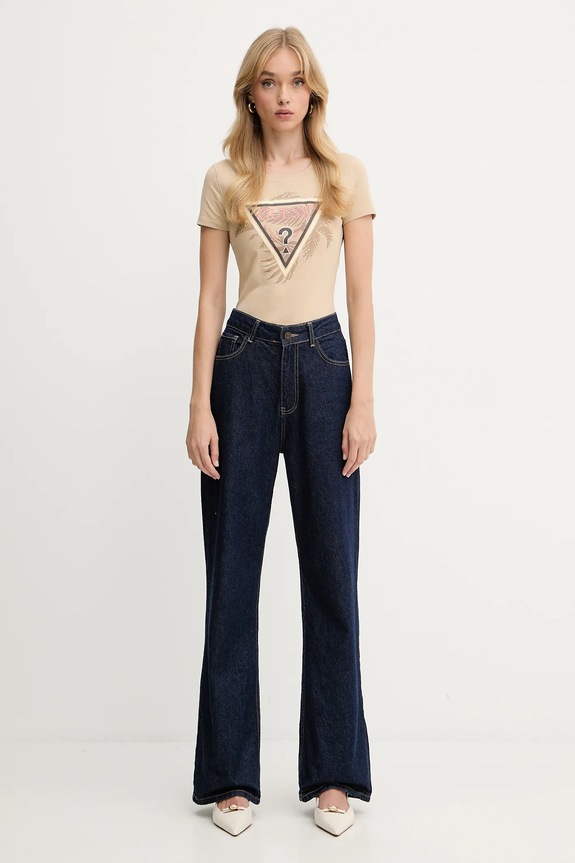 Μπλουζάκι Guess W5YI13.J1314 μπεζ AW25