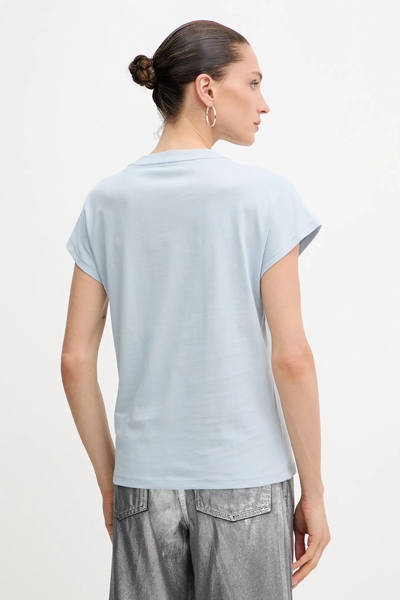 Odzież Guess t-shirt bawełniany 4G W5YI14.I3Z14 fioletowy