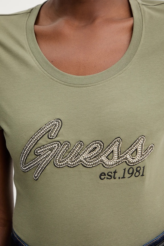 Guess t-shirt W5YI16.J1314 zielony