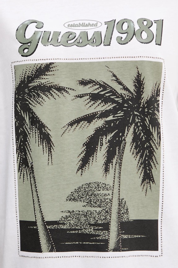 Guess t-shirt in cotone W5YI17.I3Z14 bianco
