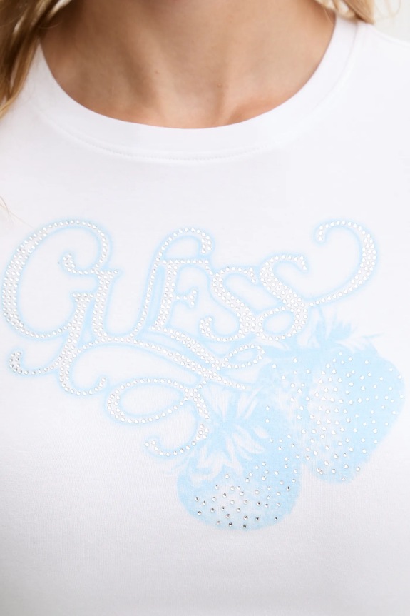 Majica kratkih rukava Guess W5YI29.K49A1 bijela