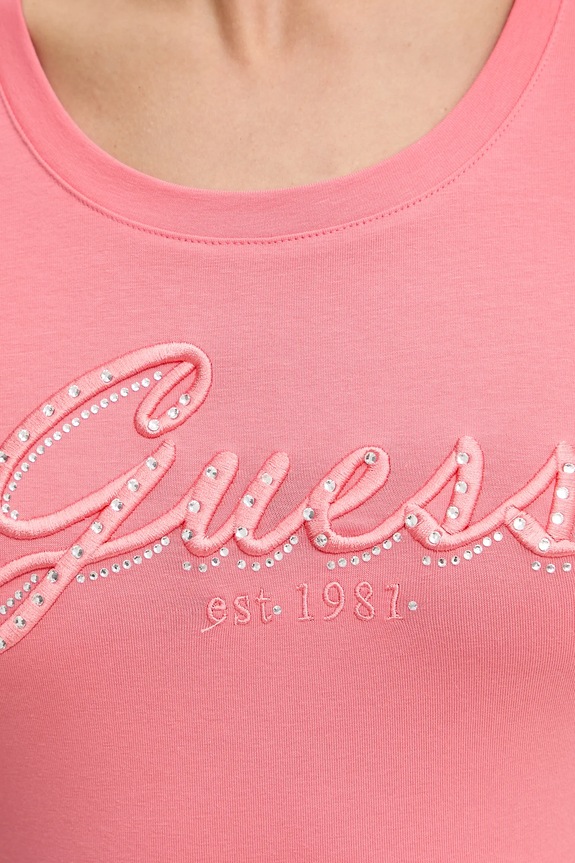 Guess tricou W5YI46.J1314 portocaliu