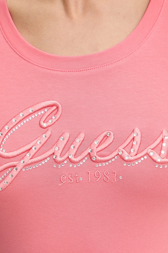 Guess tricou W5YI46.J1314 portocaliu