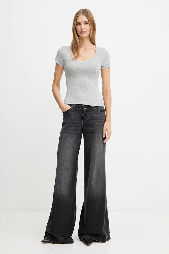 Футболка з домішкою шовку Guess TINA W5YP11.KCNH2 сірий AW25