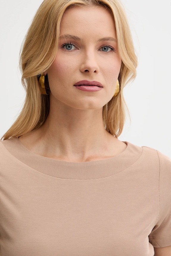 Guess t-shirt PRISCA beżowy W5YP14.KAQL2