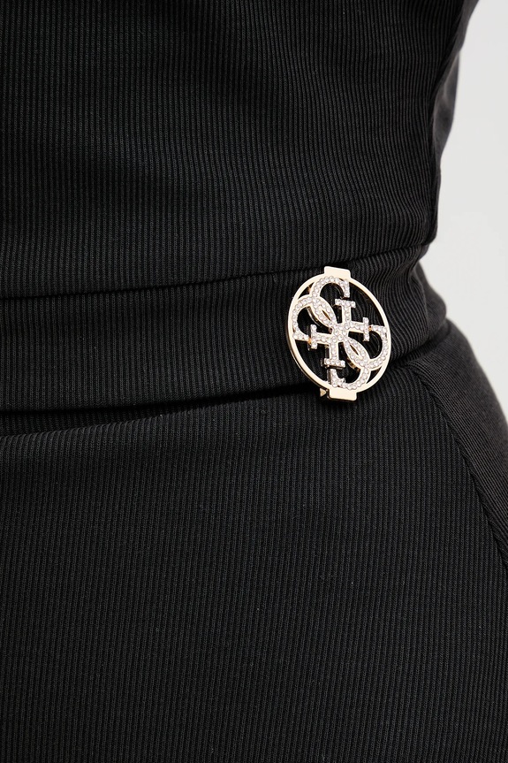 Μπλουζάκι Guess PRISCA W5YP14.KAQL2 μαύρο