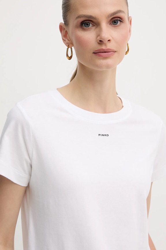 Pinko t-shirt bawełniany biały 100373.A2RE