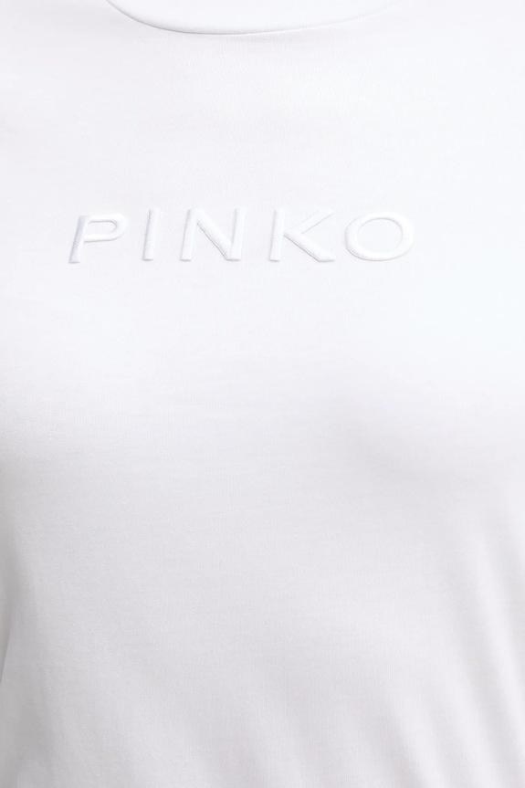 Bavlnené tričko Pinko 101752.A2RD biela