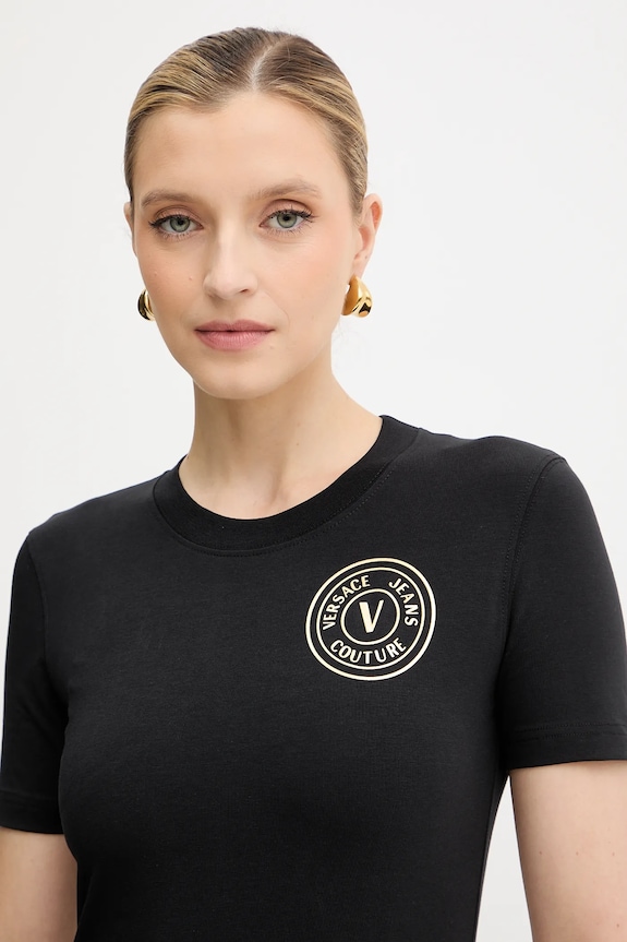 Versace Jeans Couture t-shirt czarny 79HAHT01.CJ03T