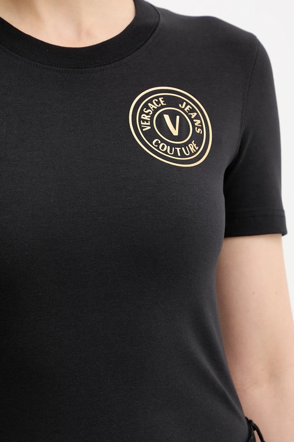 Versace Jeans Couture t-shirt 79HAHT01.CJ03T czarny