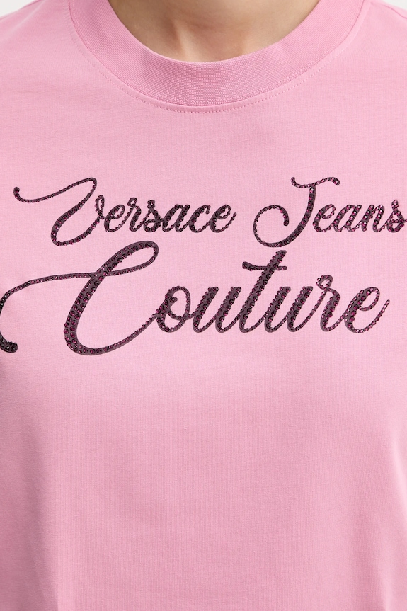 Футболка Versace Jeans Couture 79HAHT05.CJ03T рожевий