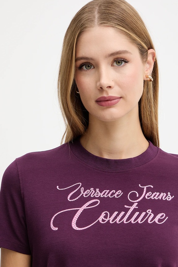 Футболка Versace Jeans Couture бордо 79HAHT05.CJ03T