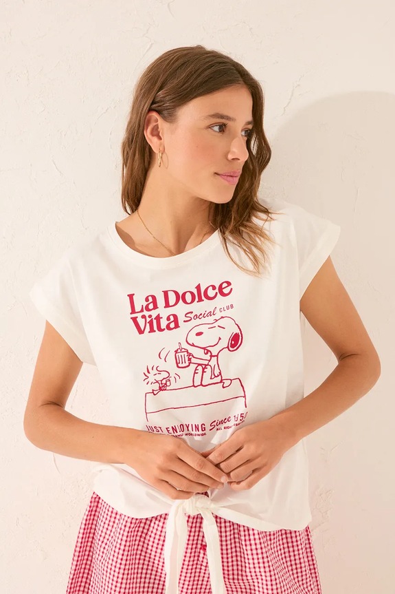 women'secret t-shirt in cotone rilassato bianco 3279713