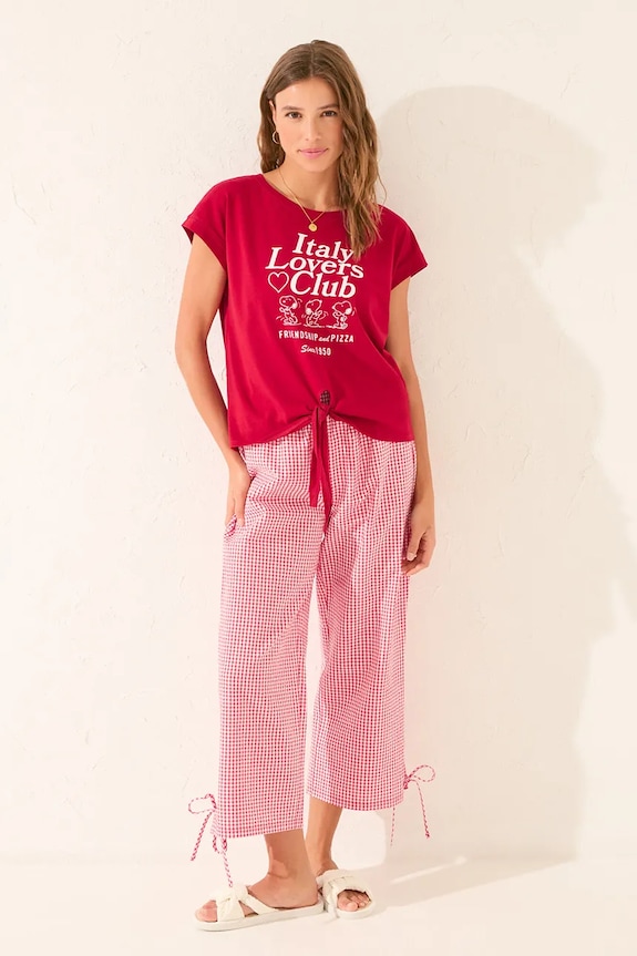 Îmbrăcăminte women'secret tricou din bumbac 3279712 rosu