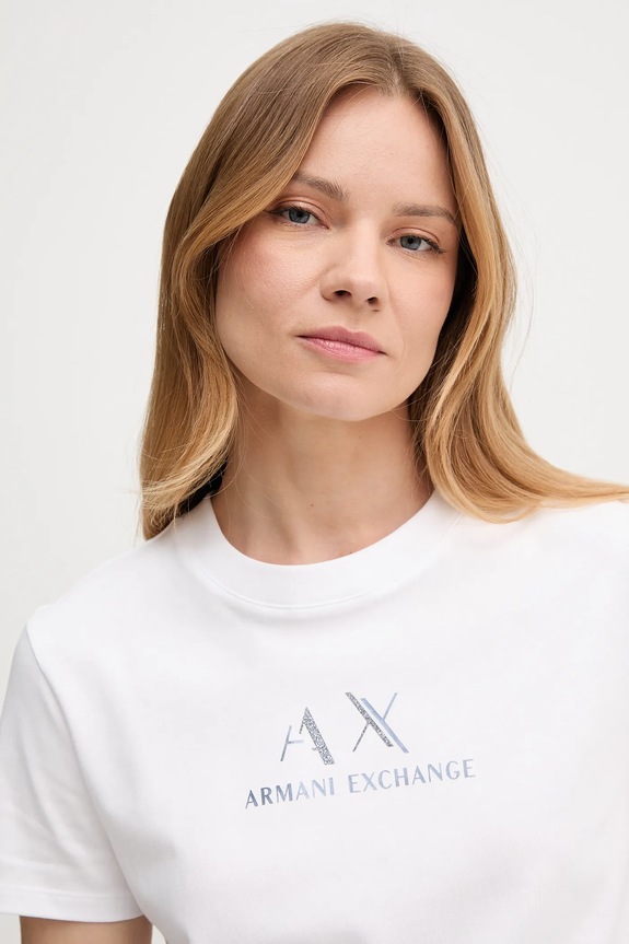 Одежда Хлопковая футболка Armani Exchange XW001345.AF16356 белый