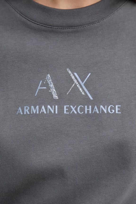 Хлопковая футболка Armani Exchange серый XW001345.AF16356