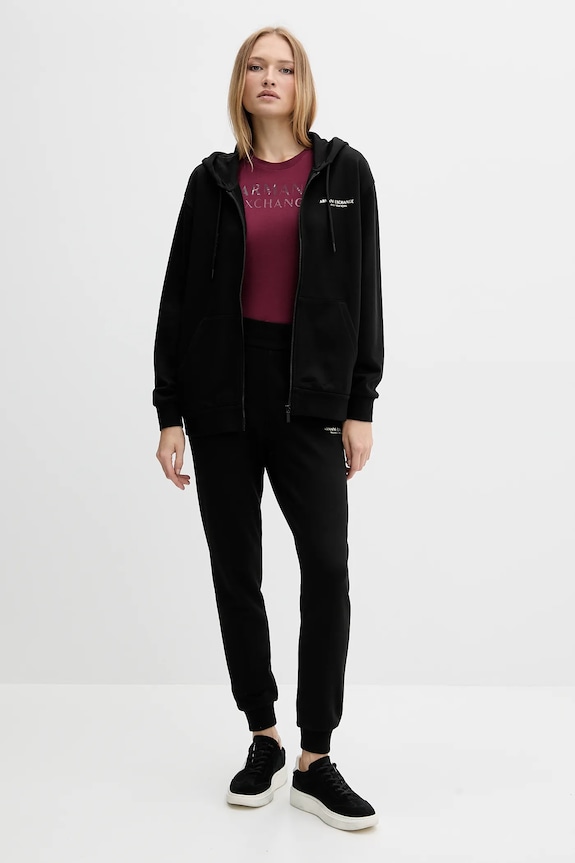 Armani Exchange pamut póló XW001357.AF10356 burgundia AW25