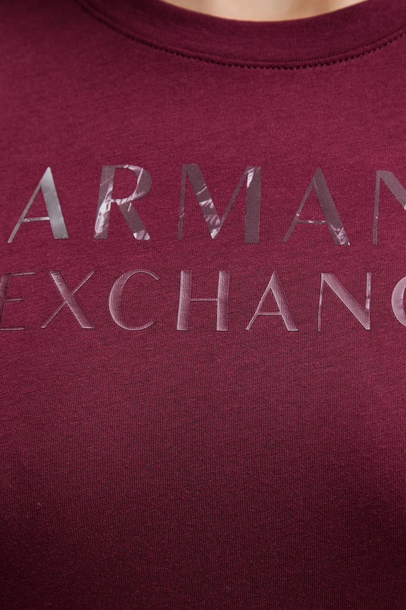 Armani Exchange pamut póló XW001357.AF10356 burgundia