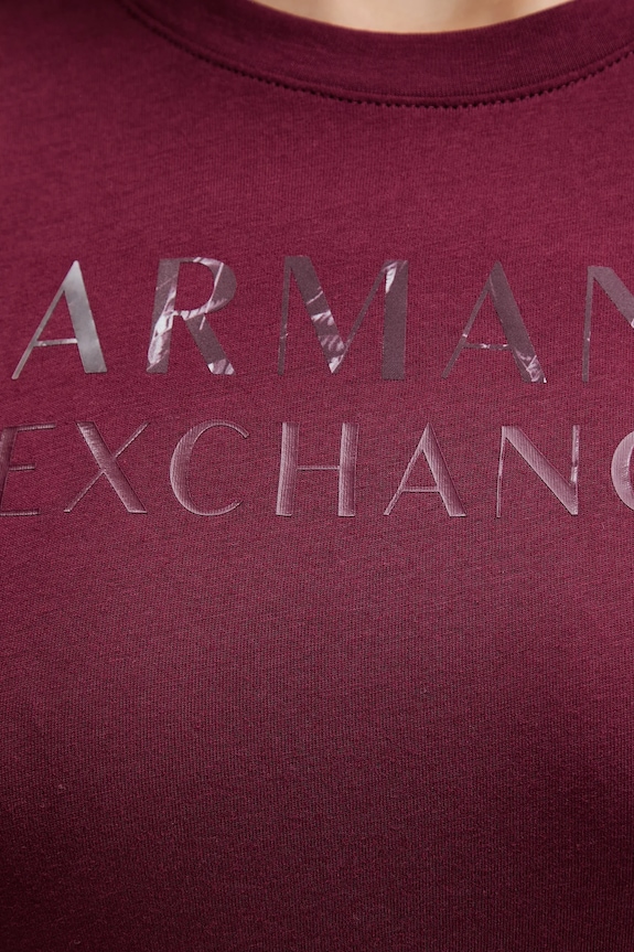 Armani Exchange pamut póló XW001357.AF10356 burgundia