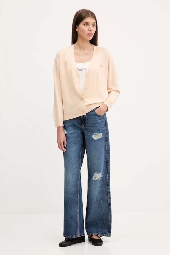 Top Guess Jeans W5YP35.KA0H1 béžová AW25