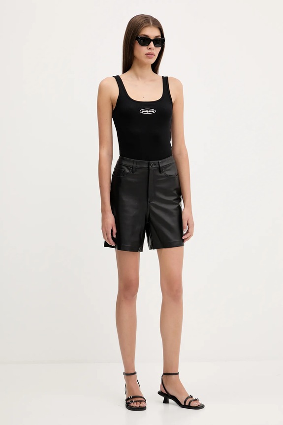 Guess Jeans top W5YP35.KA0H1 negru AW25