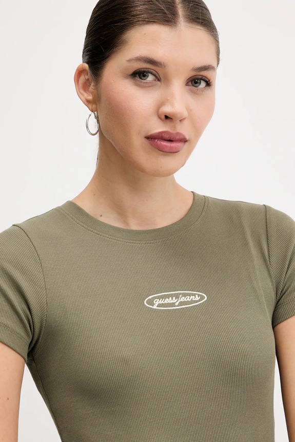 Guess Jeans t-shirt zielony W5YP37.KA0H1