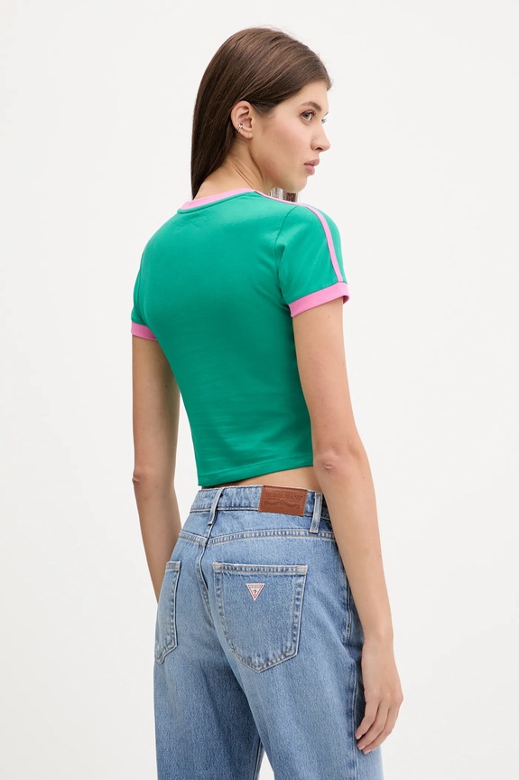 Odzież Guess Jeans t-shirt W5YI03.J1314 zielony
