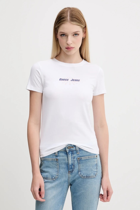 Guess Jeans t-shirt pozostałe biały W5YI04.J1314