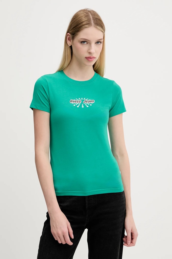 Guess Jeans t-shirt pozostałe zielony W5YI04.J1314