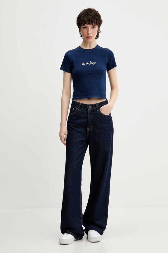 Tričko Guess Jeans W5YI20.KCTL1 tmavomodrá AW25