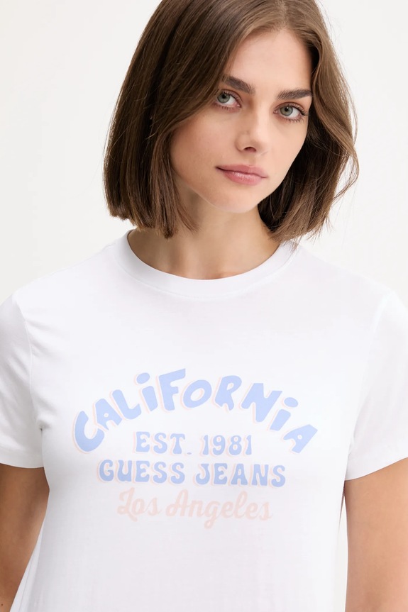 Guess Jeans t-shirt biały W5YI23.J1314