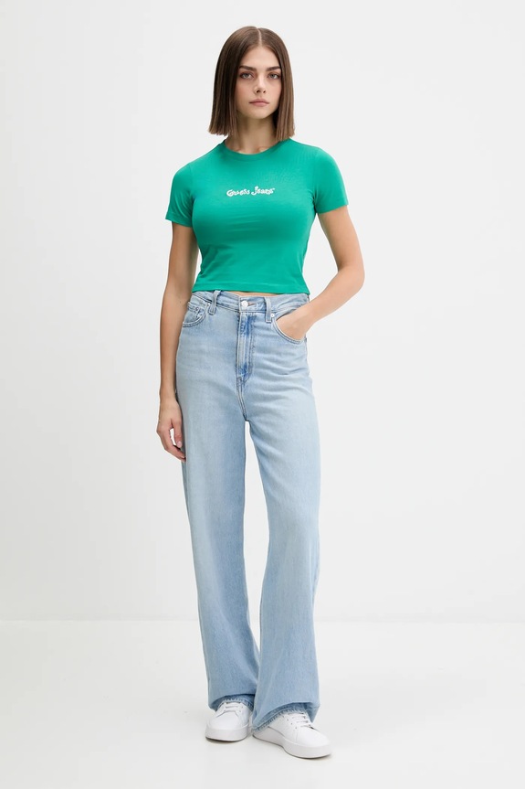 Guess Jeans t-shirt W5YI24.J1314 zielony AW25