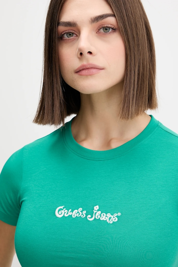 Guess Jeans t-shirt zielony W5YI24.J1314