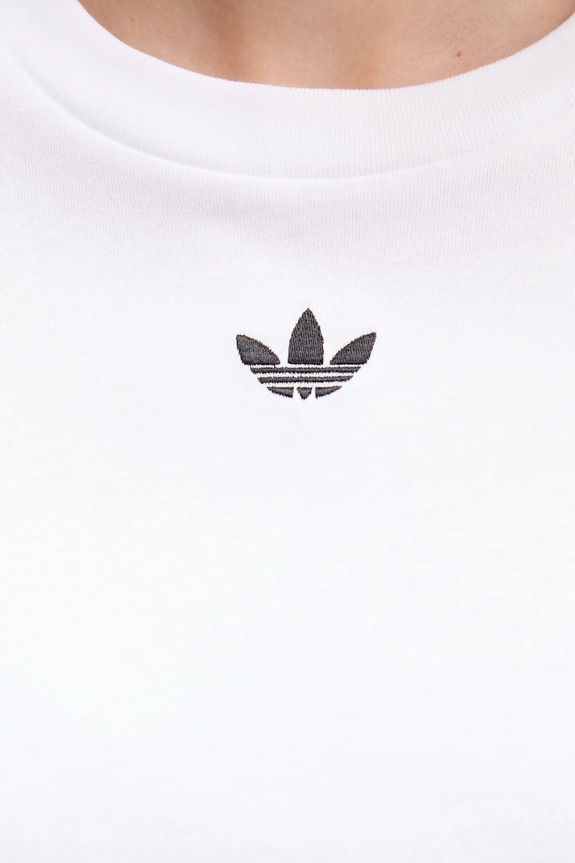 Bombažna kratka majica adidas Originals Adibreak JV7207 bela