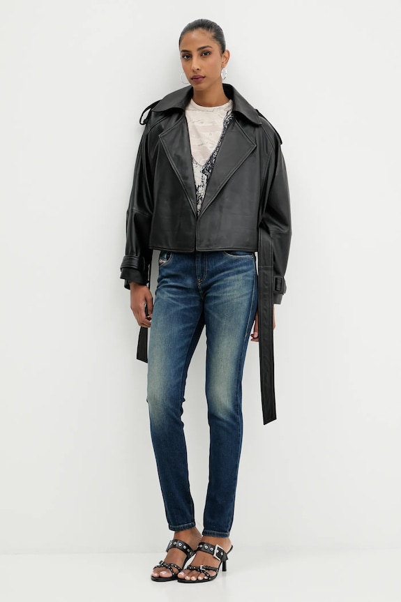 Бавовняна футболка Diesel T-UNCUTIE-LONG-R1 A19551.0DLBM бежевий AW25