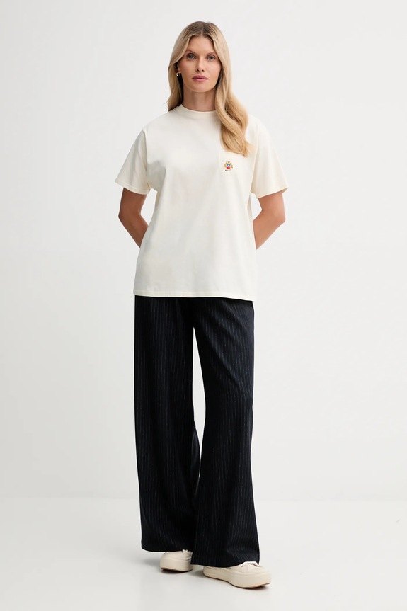 Pamučna majica Bally WJE07E bež AW25