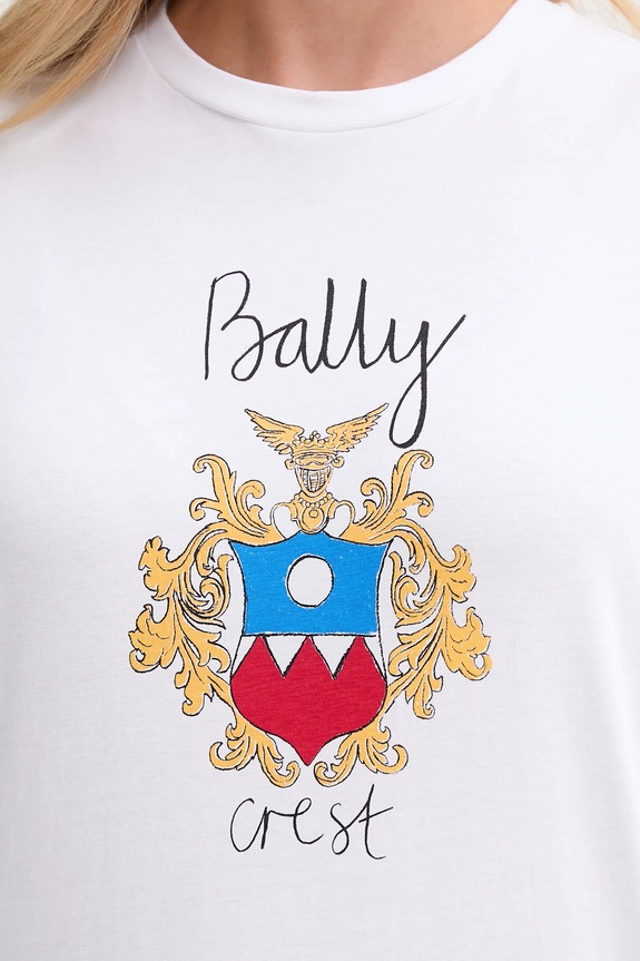 Pamučna majica Bally WJE087 bijela